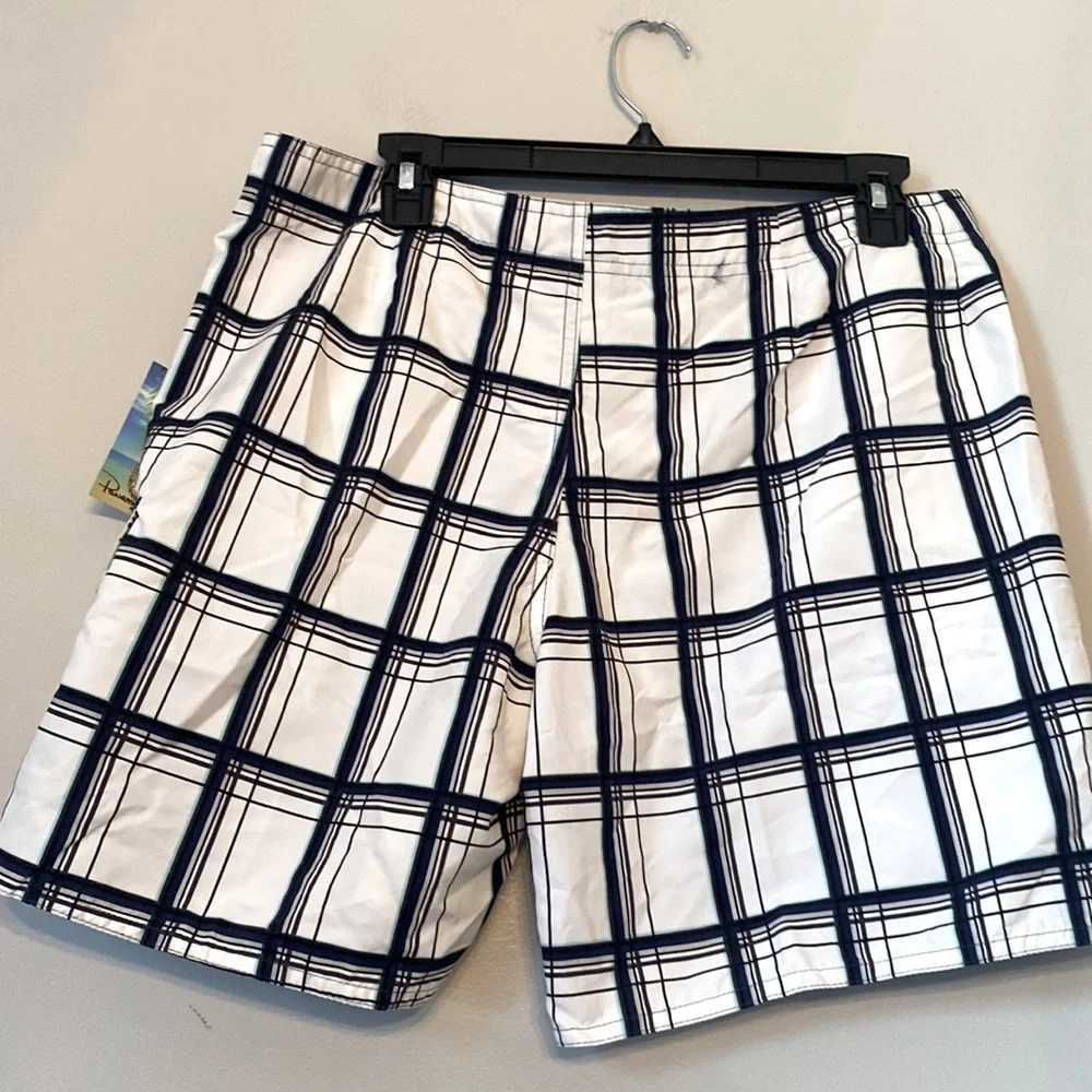 Panama Jack Boys Plaid Swim Trunks